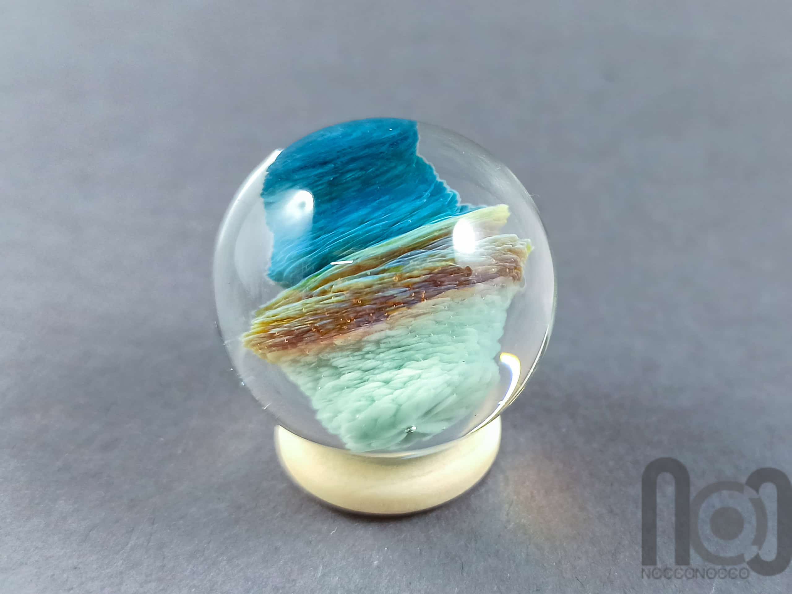 Storm Cloud Marble — handmade borosilicate glass by NoccoNocco, made in Greece