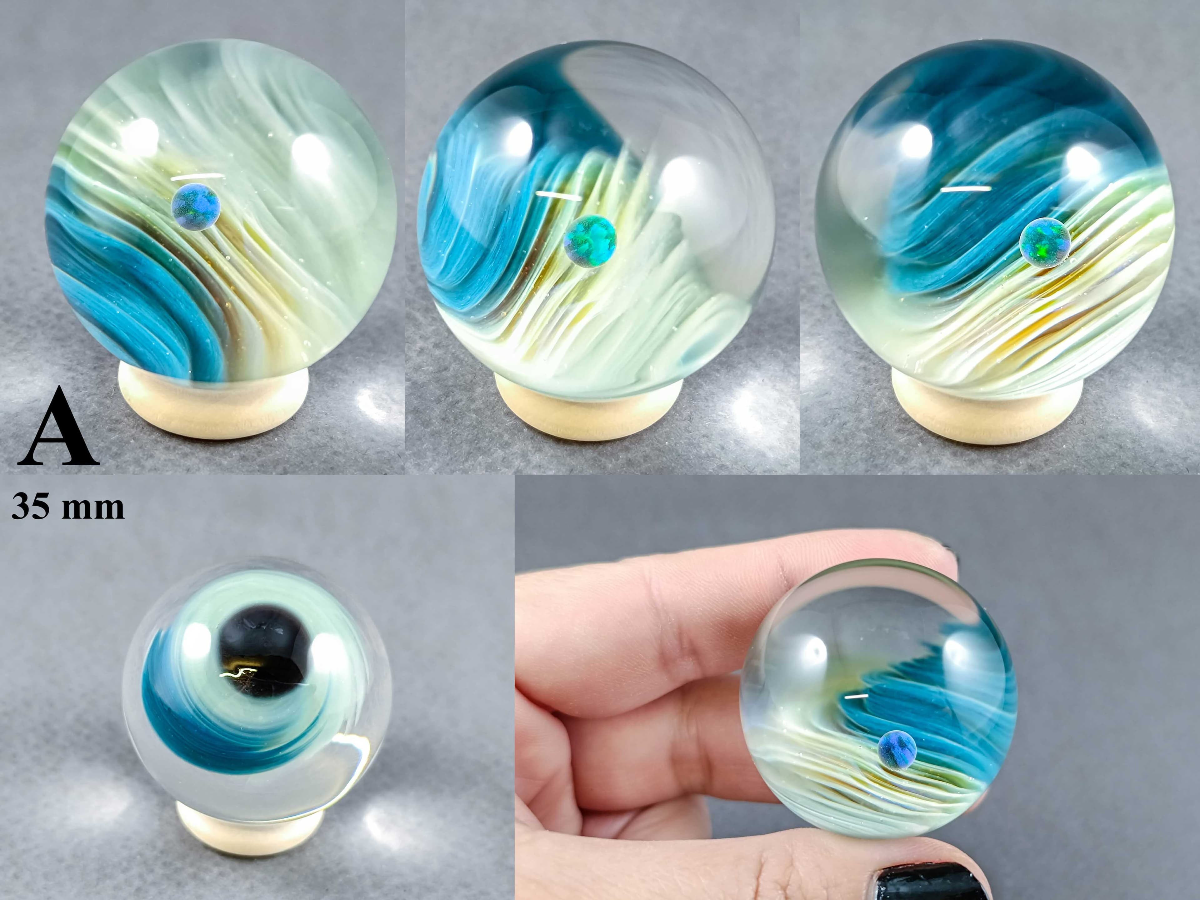 Dune Marbles — handmade borosilicate glass by NoccoNocco, detail view 2 of 6, made in Greece