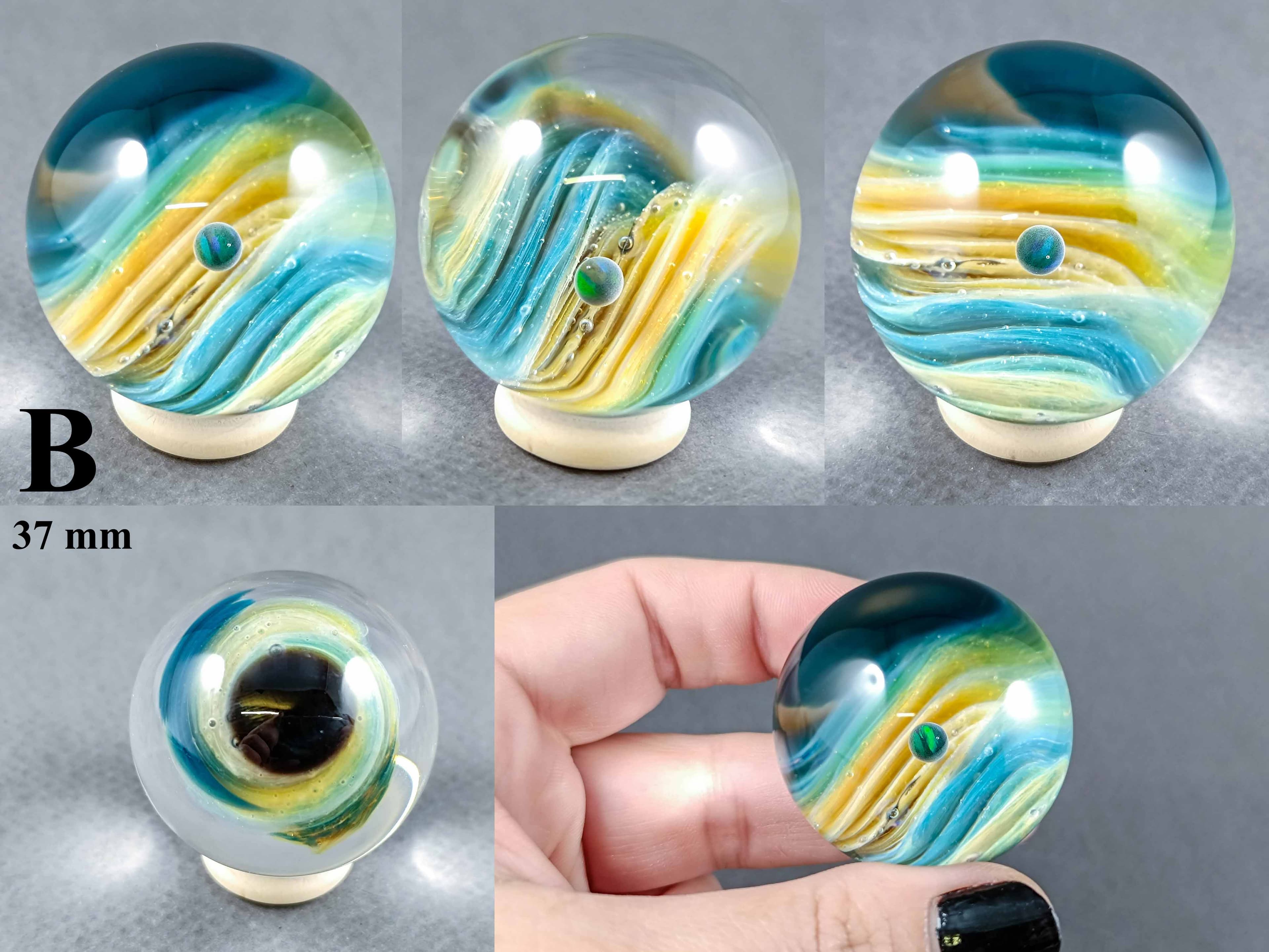 Dune Marbles — handmade borosilicate glass by NoccoNocco, detail view 3 of 6, made in Greece