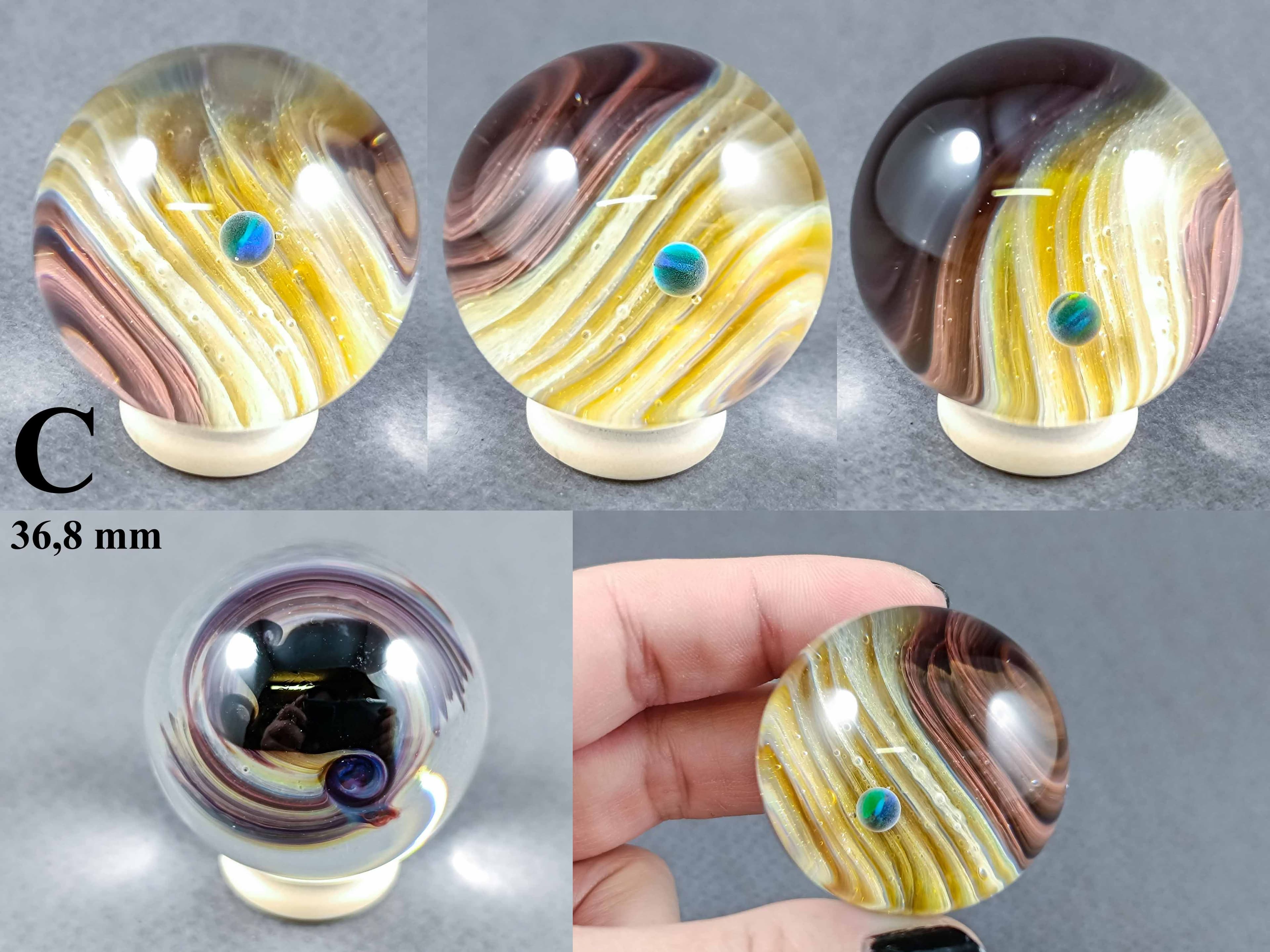Dune Marbles — handmade borosilicate glass by NoccoNocco, detail view 4 of 6, made in Greece
