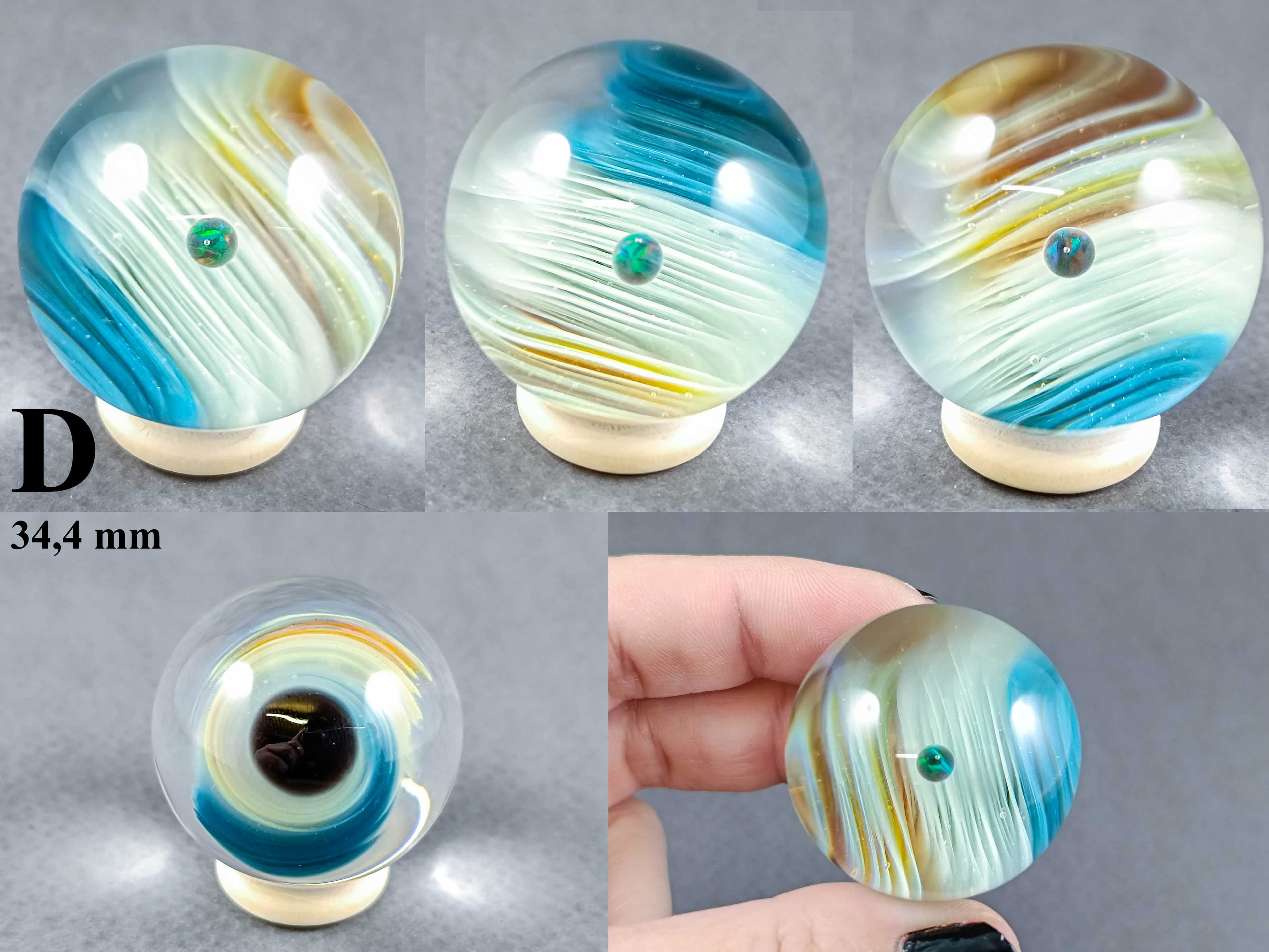 Dune Marbles — handmade borosilicate glass by NoccoNocco, detail view 5 of 6, made in Greece