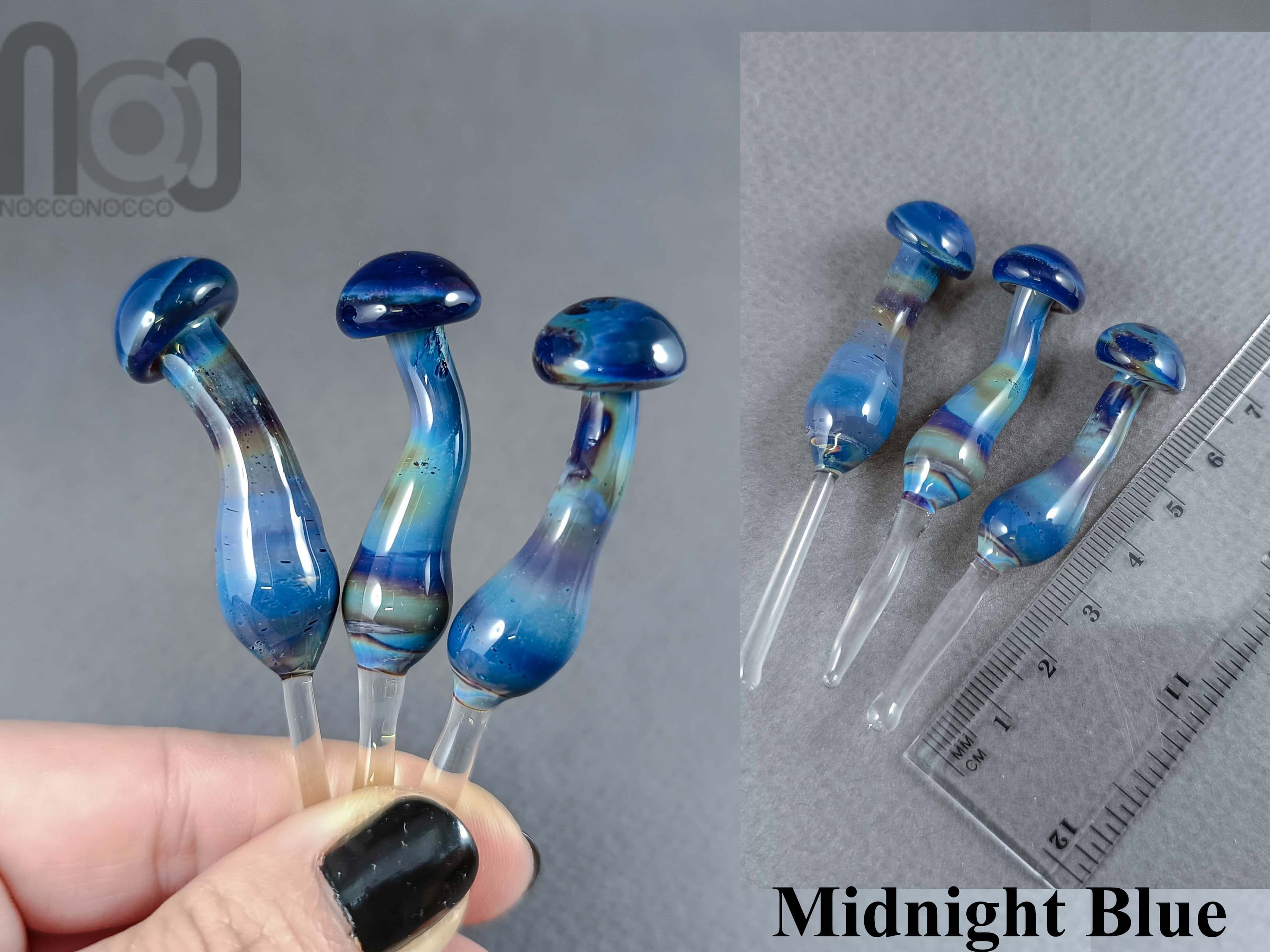 Plant Poker Mushrooms — handmade borosilicate glass by NoccoNocco, detail view 4 of 6, made in Greece