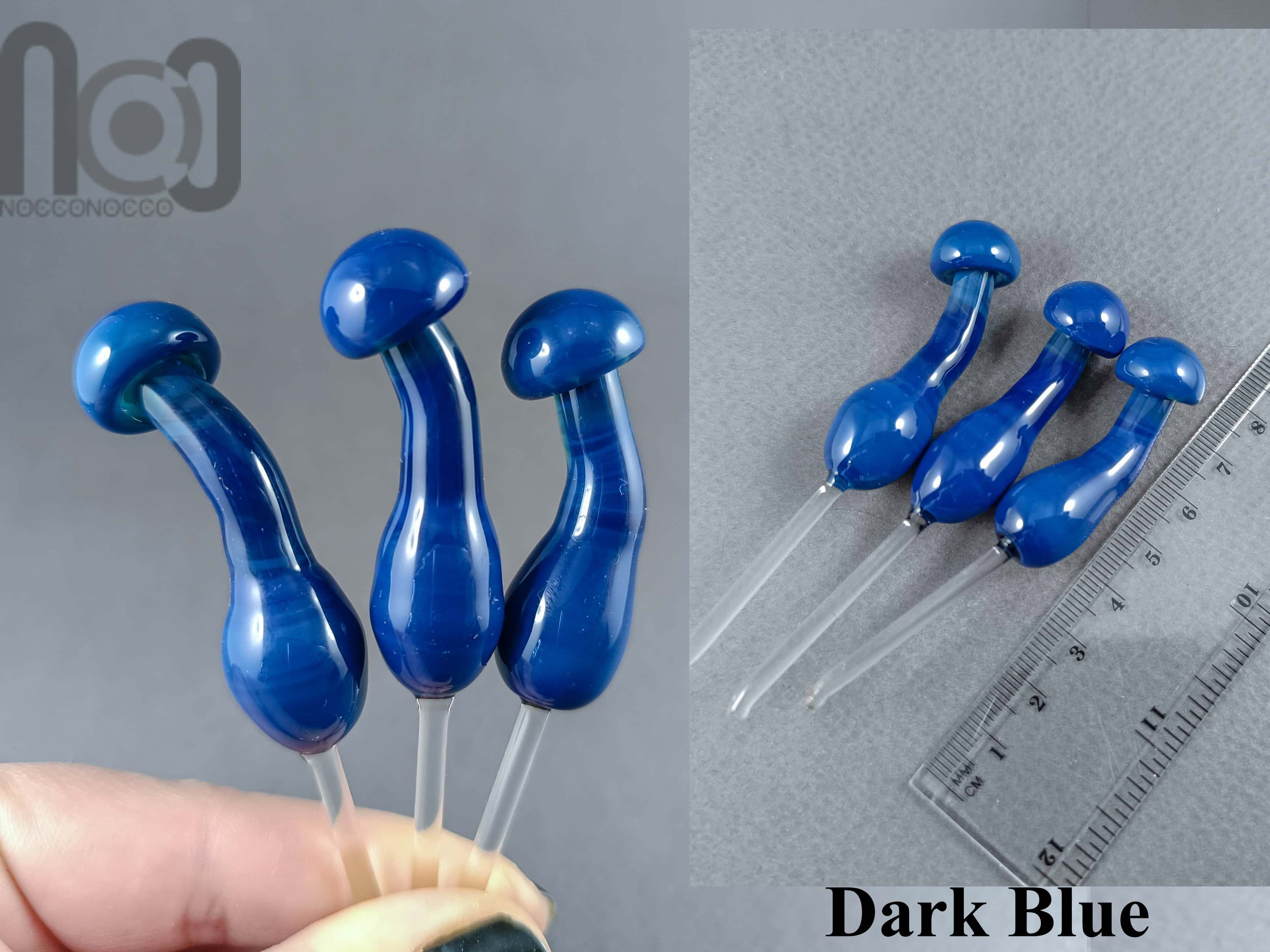 Plant Poker Mushrooms — handmade borosilicate glass by NoccoNocco, detail view 5 of 6, made in Greece