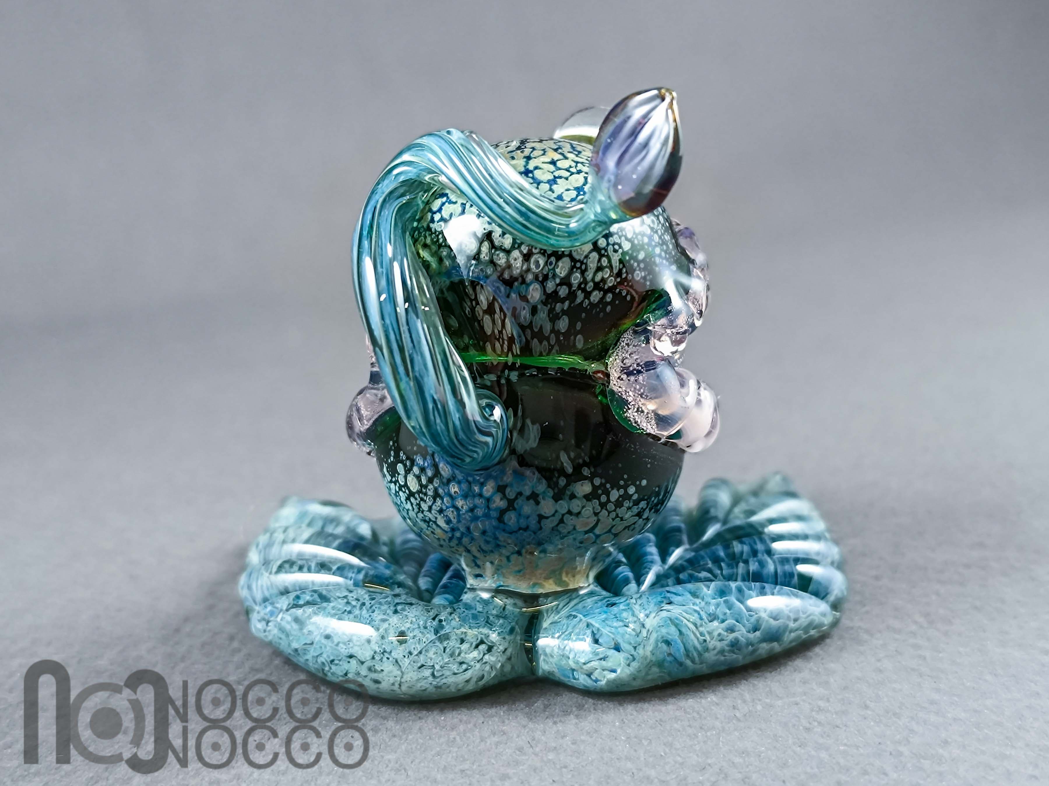 Handmade Glass Monster Sculpture – Carnivorous Plant Inspired Art — handmade borosilicate glass by NoccoNocco, detail view 4 of 6, made in Greece