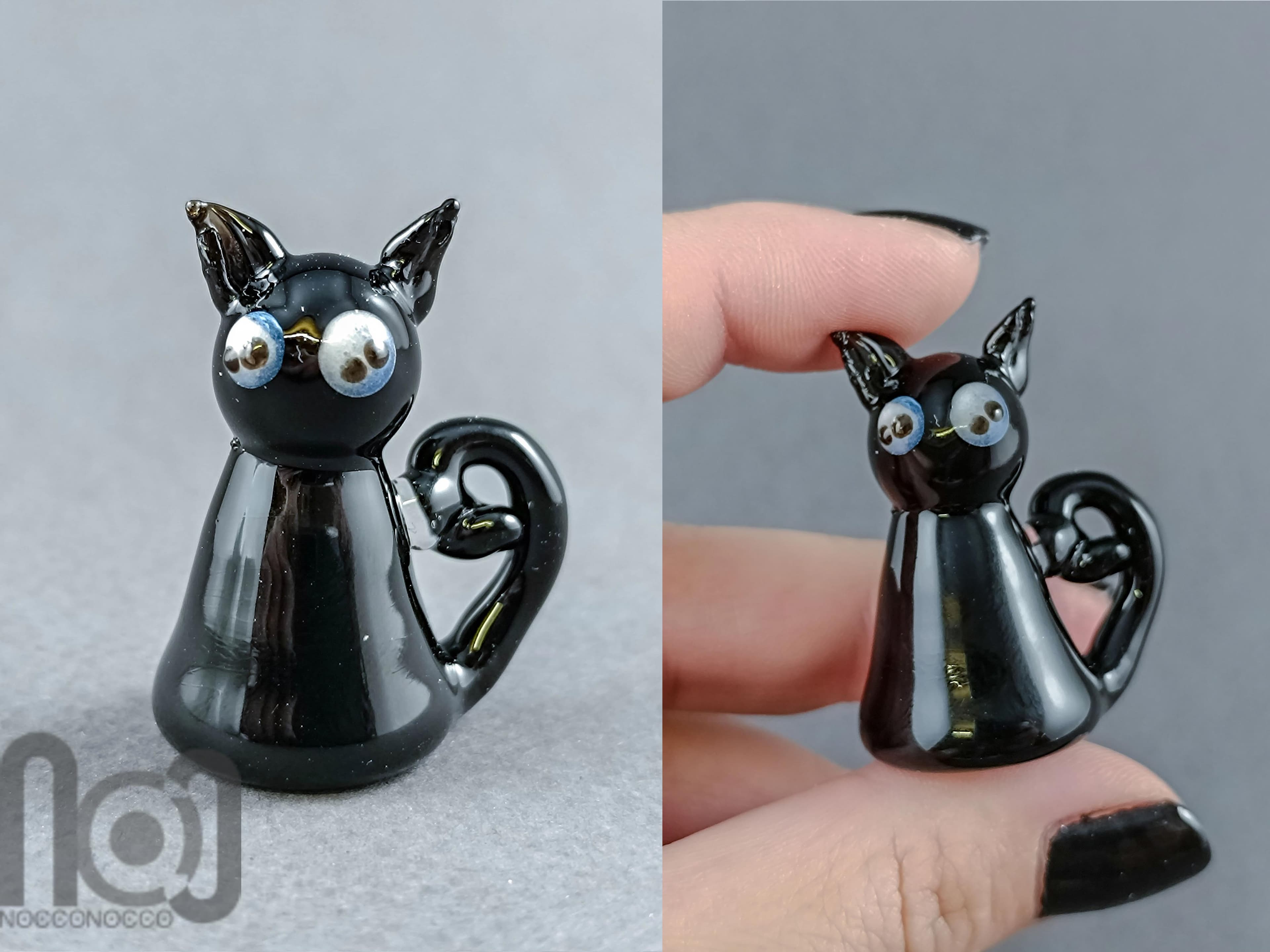 Halloween Decoration Set — handmade borosilicate glass by NoccoNocco, detail view 5 of 6, made in Greece