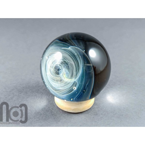 Fine Silver Fumed Glass Galaxy Marble, v542