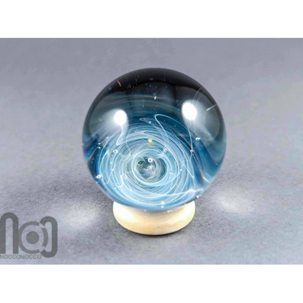 Fine Silver Fumed Glass Galaxy Marble, v543