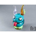 Handmade Glass Monster Sculpture, Whimsical Borosilicate Art 