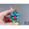 Handmade Glass Monster Sculpture, Whimsical Borosilicate Art 