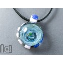 Heady Glass Galaxy Pendant with Opal Planet, v330