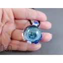 Heady Glass Galaxy Pendant with Opal Planet, v330