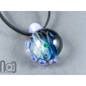 Heady Glass Galaxy Pendant with Opal Planet, v331