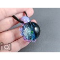 Heady Glass Galaxy Pendant with Opal Planet, v331