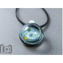 Heady Glass Galaxy Pendant with Opal Planet, v334