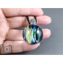 Heady Glass Galaxy Pendant with Opal Planet, v335