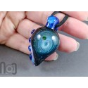 Galaxy Glass Pendant with Floating Opal, v336