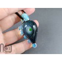 Galaxy Glass Pendant with Floating Opal, v337