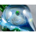 Galaxy Glass Pendant with Floating Opal, v338