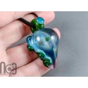 Galaxy Glass Pendant with Floating Opal, v338