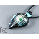 Galaxy Glass Pendant with Floating Opal, v339