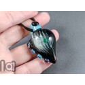 Galaxy Glass Pendant with Floating Opal, v339