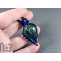 Galaxy Glass Pendant with Floating Opal, v341