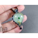 Galaxy Glass Pendant with Floating Opal, v344