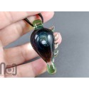 Galaxy Glass Pendant with Floating Opal, v345