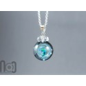 Tiny Galaxy Glass Pendant with Floating Opal, v358