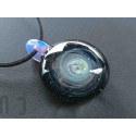 Handmade Fine Silver-Fumed Galaxy Glass Pendant, v380