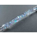 Handmade Glass Dip Pen with Dichroic Glass and Leaf Pillow