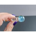 Handmade Glass Dip Pen with Galaxy Marble & Reflective Stars